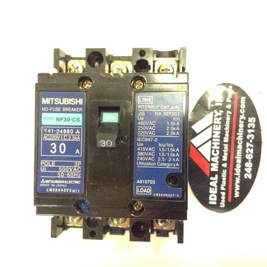 Used MITSUBISHI 30 Amp Circuit Breaker NF30-CS-30 #73051