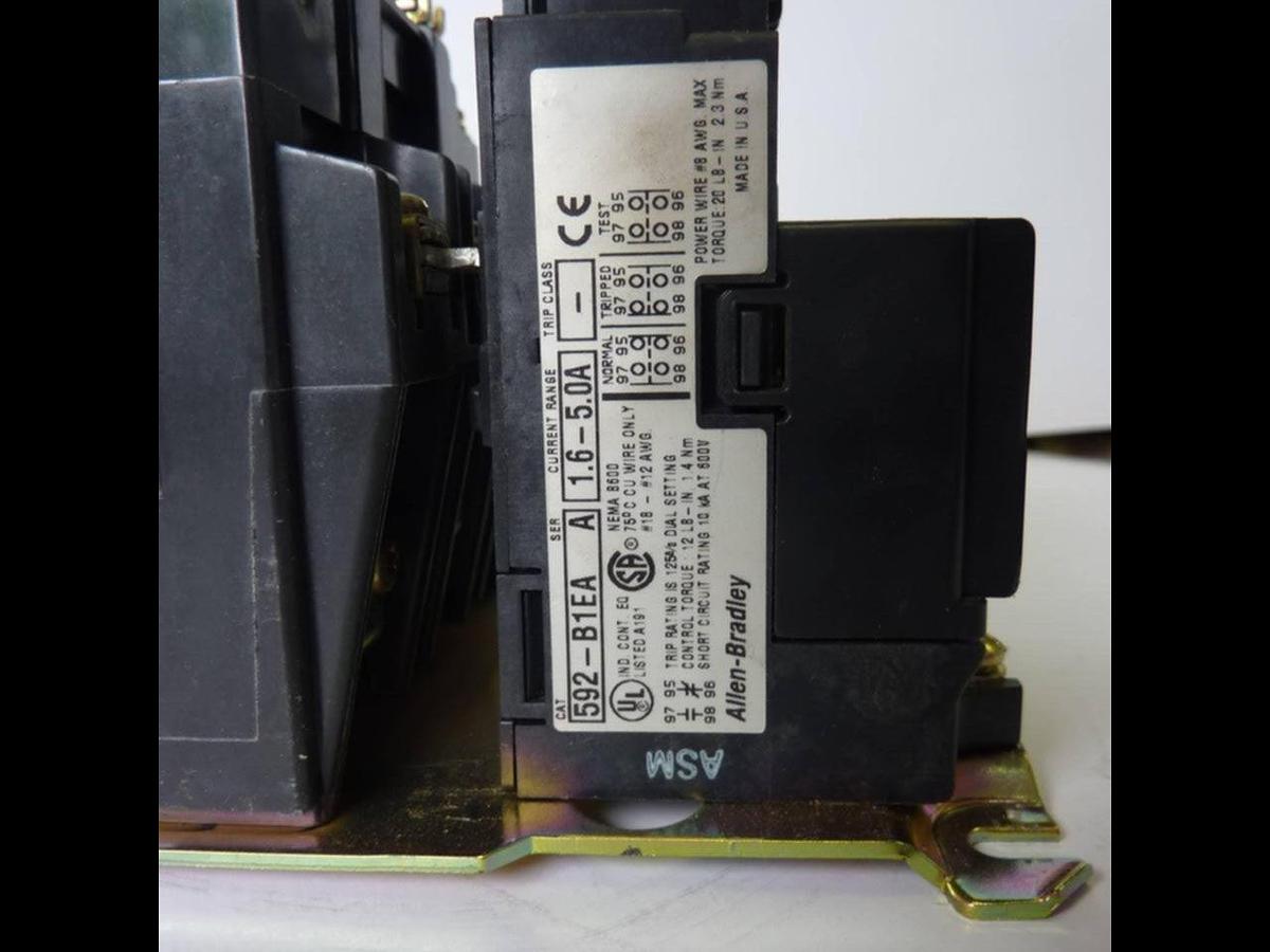 Used ALLEN BRADLEY Motor Starter Size 1 509-BOD-B1E SER B #5820