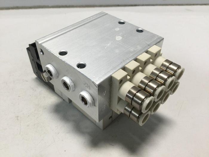 Used KOGANEI Manifold w/ Valves F10M4AJ #104806