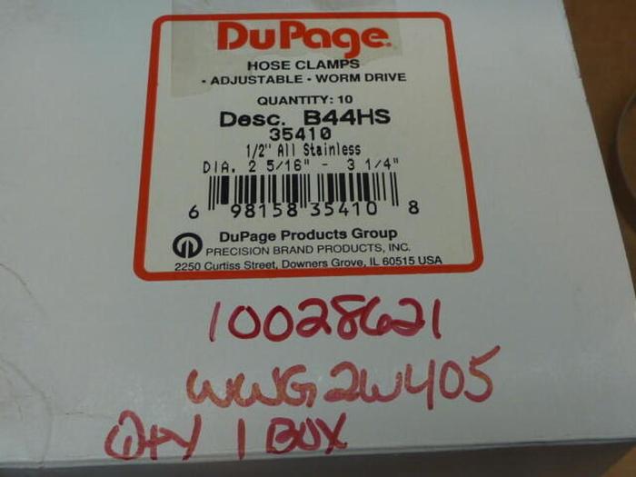 DUPAGE Hose Clamp Box of 10 B44HS #32286