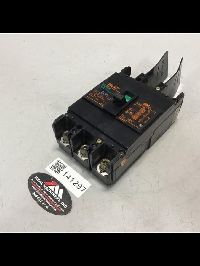 Used FUJI ELECTRIC 225 Amp Circuit Breaker EA203B-225 #141297