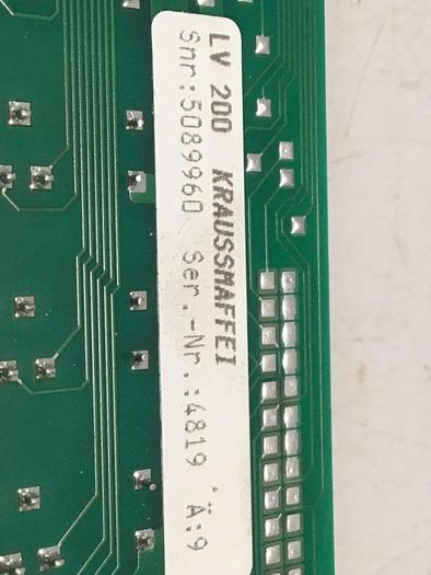 Used KRAUSS MAFFEI Circuit Board LV200 #120257