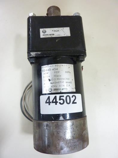 Used ORIENTAL MOTOR Reversible Motor E0440-454 #44502