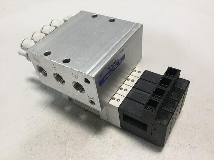 Used KOGANEI Manifold w/ Valves F10M4AJ #104807