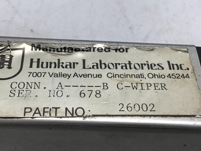 Used HUNKAR LABS Linear Transducer 26002 #123166