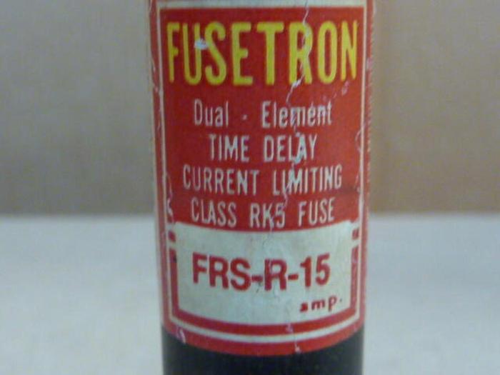 Used FUSETRON 15 Amp Fuse FRS-R-15 #33637