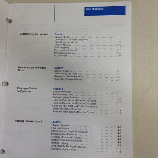 Used ALLEN BRADLEY Hardware Installation Manual 1785-6.6.1 #70845