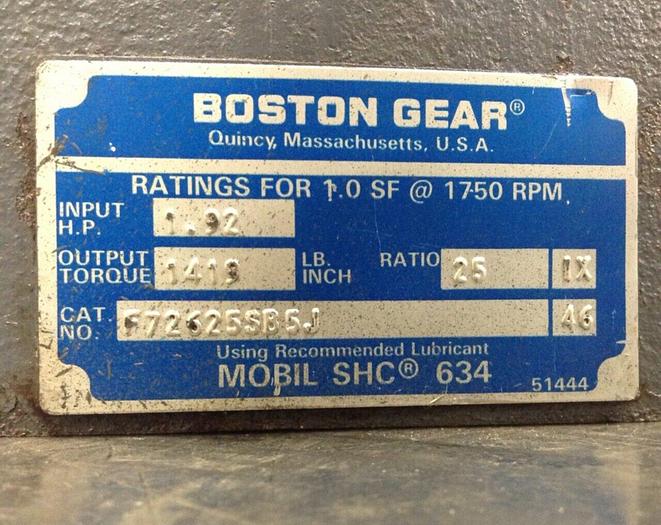 Used BOSTON GEAR Gear Reducer F72625SB5J USED