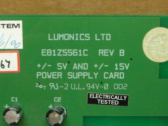 Used LUMONICS Power Supply Card E81Z5561C #32868