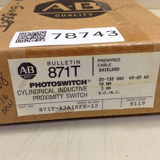 ALLEN BRADLEY Photoswitch 871T-A3A18FE-12 #78743