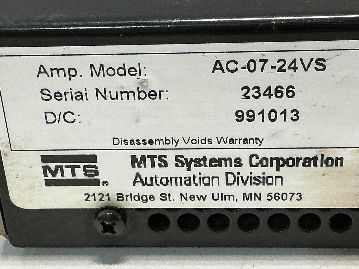 Used MTS SYSTEMS CO AC-07-24VS