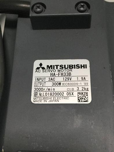 Used MITSUBISHI Servo Motor w/ Gear Motor HA-FH33B Used