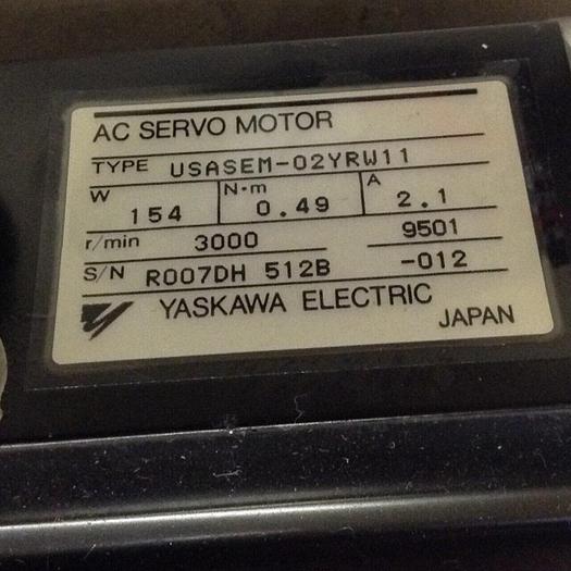 Used YASKAWA AC Servo Motor USASEM-02YRW11 Used