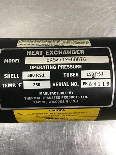 Used THERMAL TRANSFER Heat Exchanger EKS-712-80876 #135979