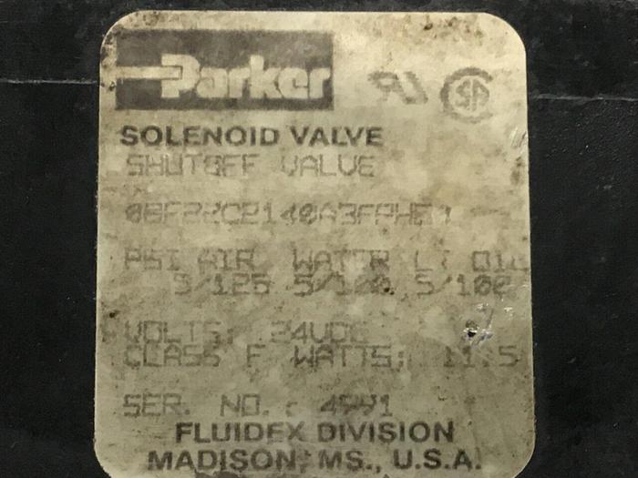 Used PARKER Solenoid Valve OBF22C214003FPHB0 #117227