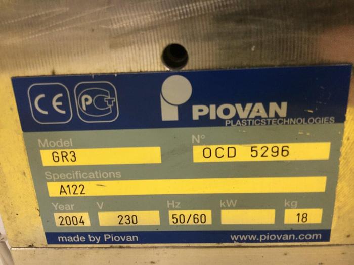 Used PIOVAN Vacuum Receiver GR3 #105315