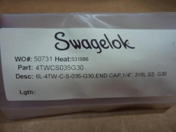 SWAGELOK End Cap 4TWCS035G30 #39291