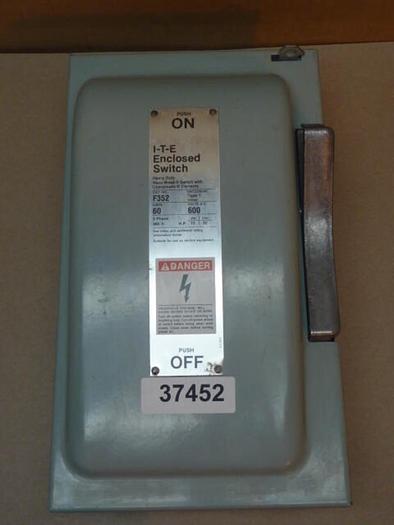 Used SIEMENS 60 Amp Safety Disconnect Switch F352 #37452