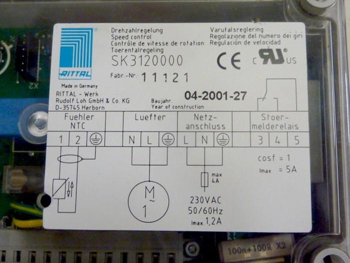Used RITTAL Speed Controller SK3120000 #67296