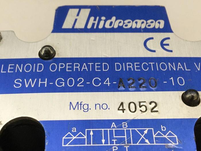 Used HIDRAMAN Solenoid Operated Directional Valve SWH-G02-C4-A220-10 #109304