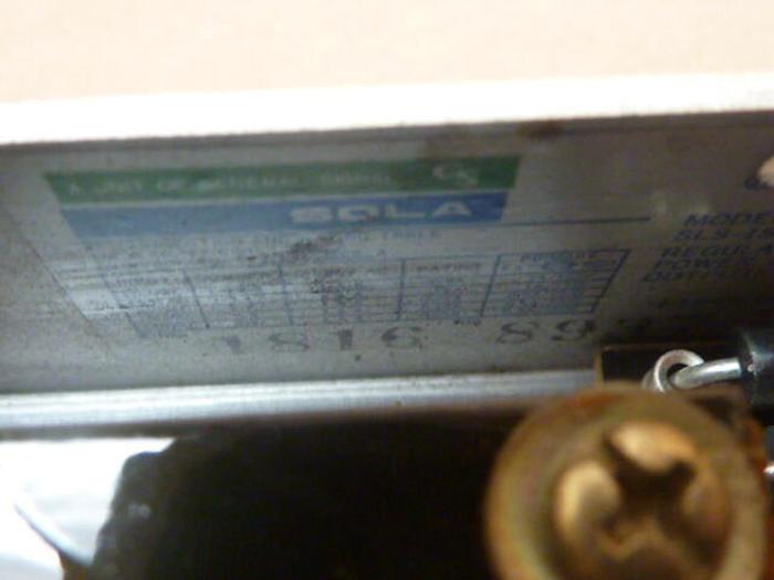 Used SOLA ELECTRIC regulated power supply SLS-15-015 #35767