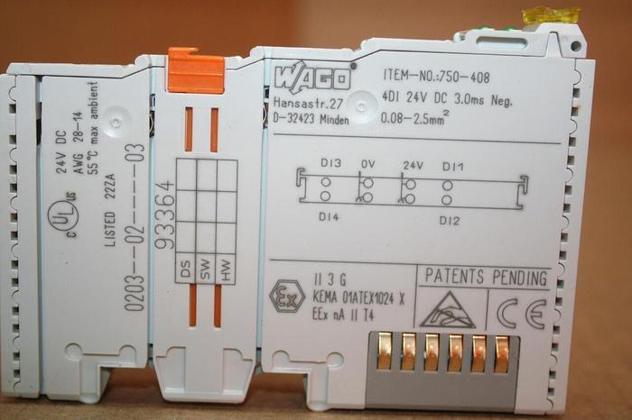 Used WAGO Input Module 750-408 #21117