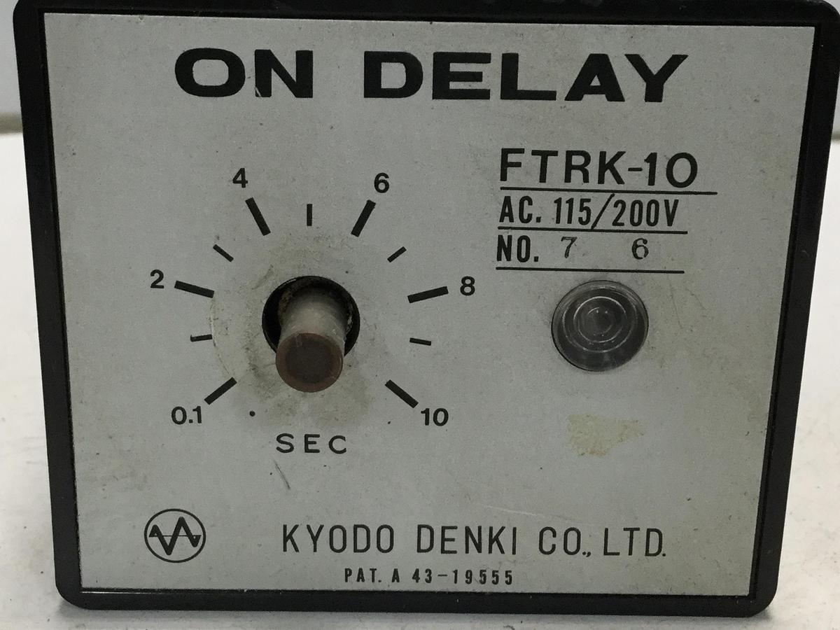Used KYODO DENKI On Delay Timer FTRK-10 Used