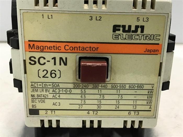 Used FUJI ELECTRIC Magnetic Contactor SC-1N #112408