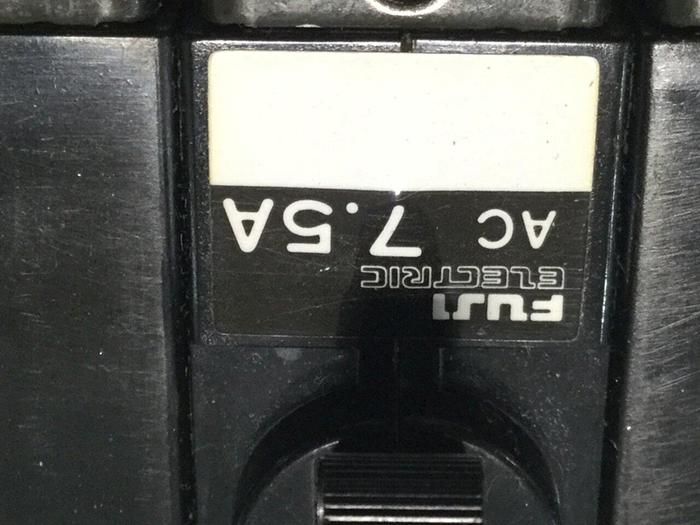 Used FUJI ELECTRIC 7.5 Amp Circuit Breaker CP33E/7.5 #104151