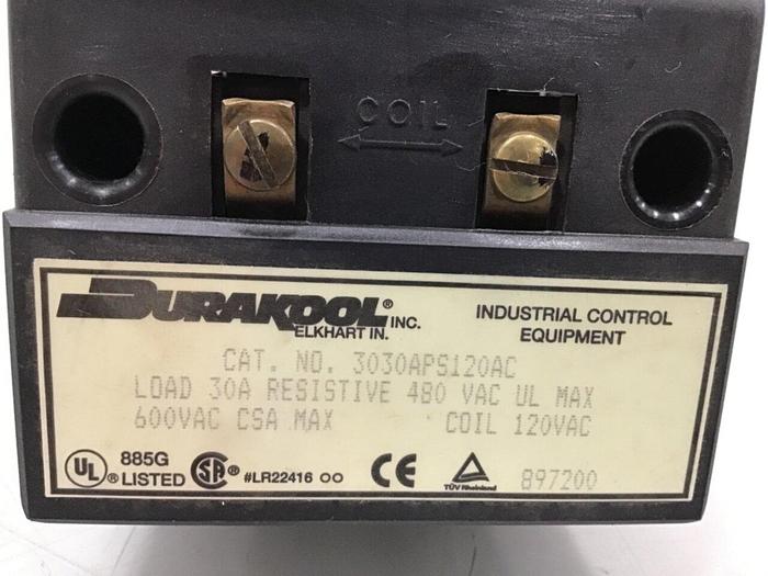 Used DURAKOOL Relay 3030APS120AC Used