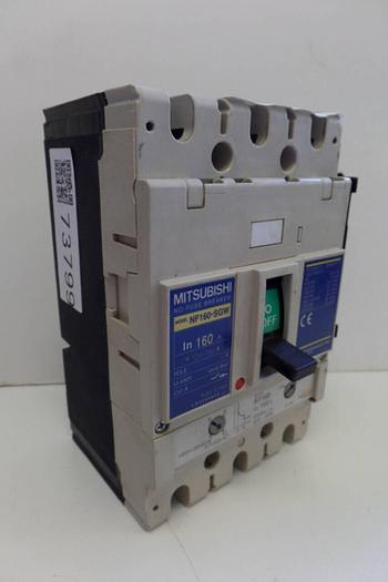 Used MITSUBISHI 160 Amp No-Fuse Breaker NF160-SGW #73799