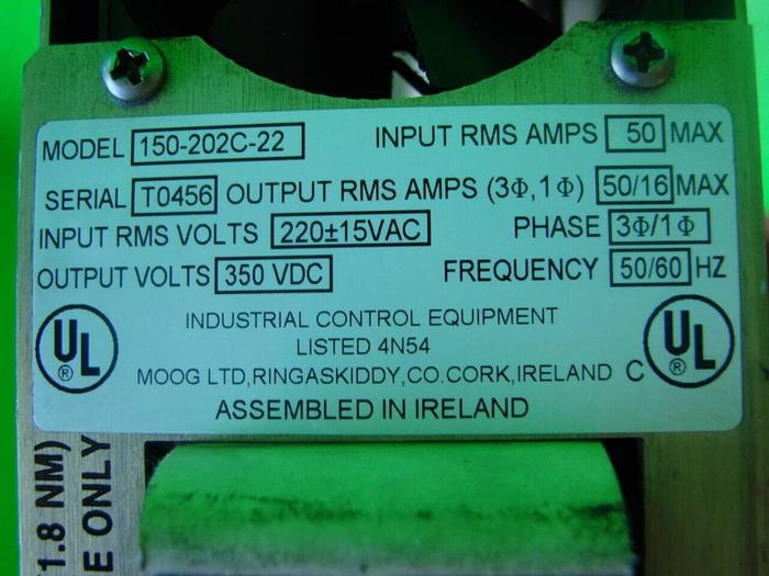 Used MOOG Servo Power Supply 150-202C-22 Used