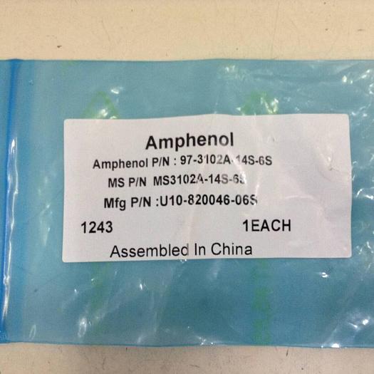 AMPHENOL Connector 97-3102A-14S-6S #88425