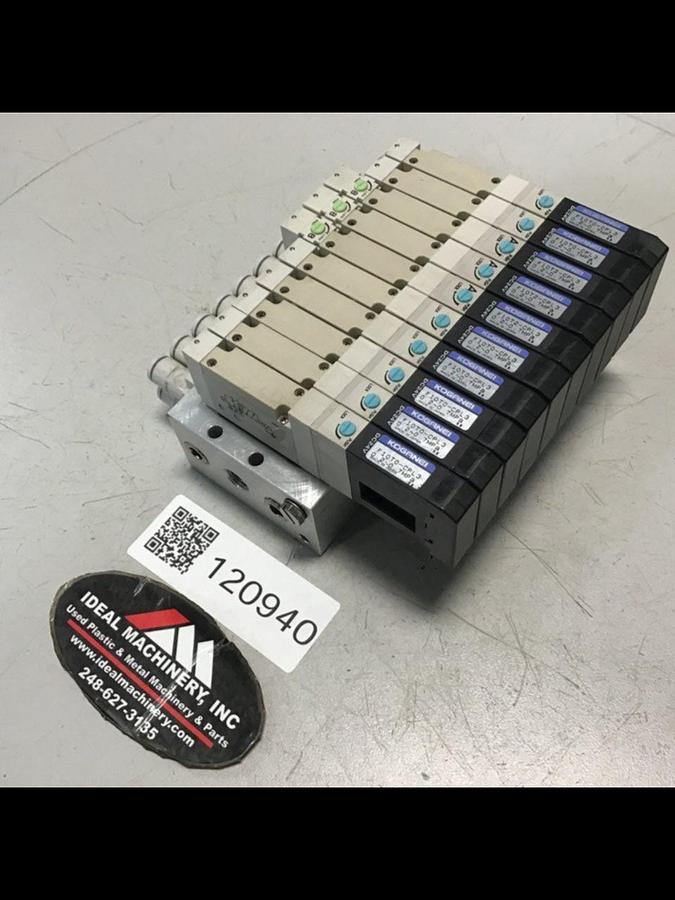 Used KOGANEI Manifold w/ Valves F10M10AJ Used