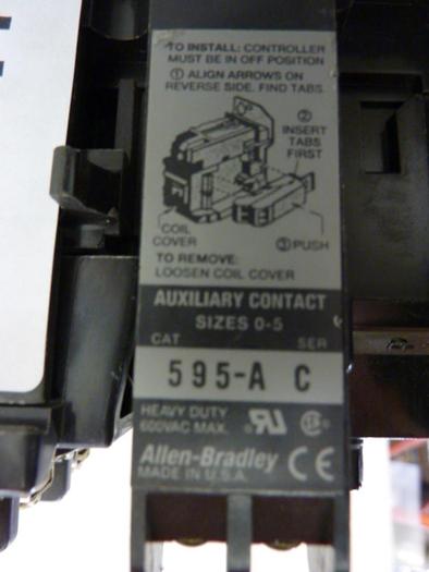 Used ALLEN BRADLEY Starter Size 1 509-BOD SER B W47 #55217