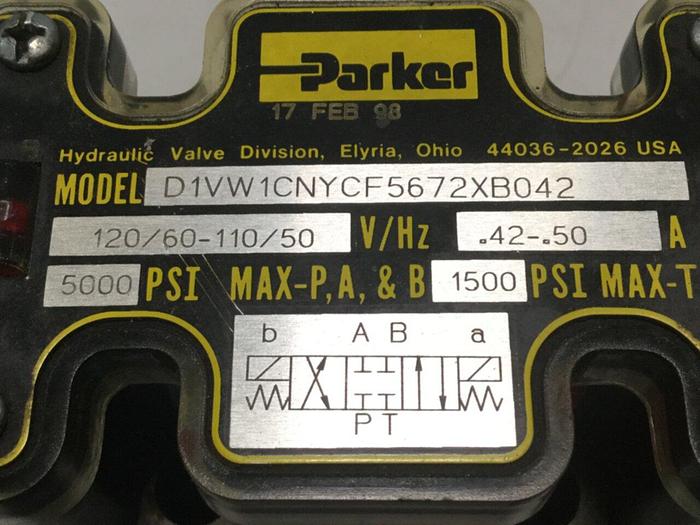 Used PARKER Valve D1VW1CNYCF5672XB042 Used