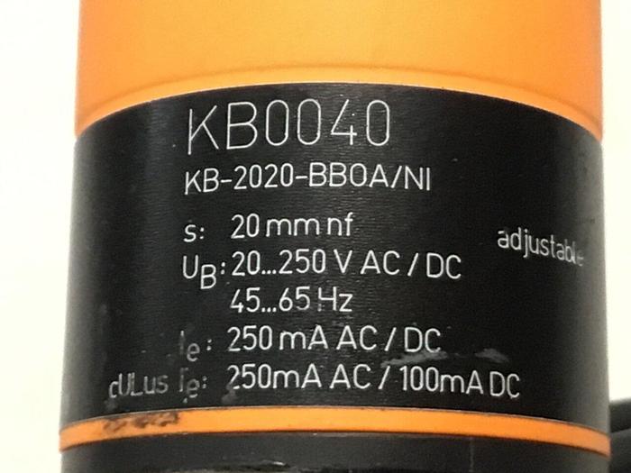 Used IFM Proximity Switch KB0040 KB-2020-BBOA #126833