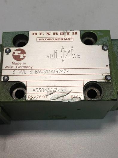 Used REXROTH Hydronorma Valve 3WE6B951AG24Z4 #97225