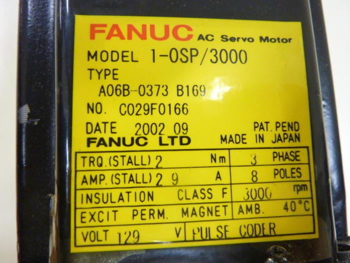 Used FANUC Servo Motor A06B-0373-B169 #43953