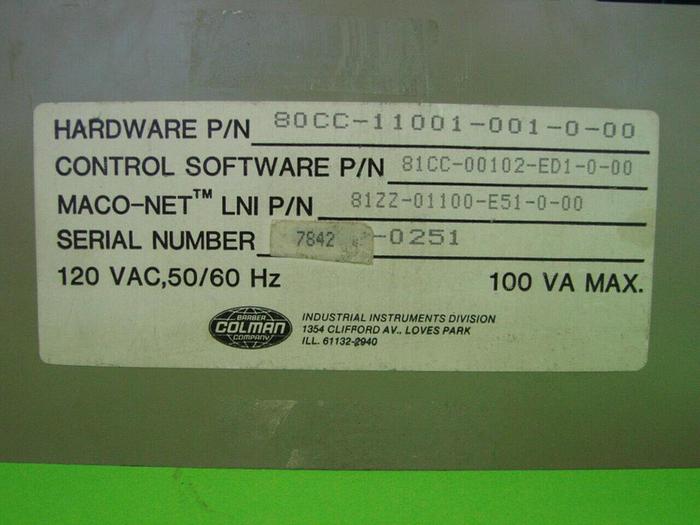 Used BARBER COLMAN Sequence Module MACO 8000 80CC-11001-001-0-00 Used