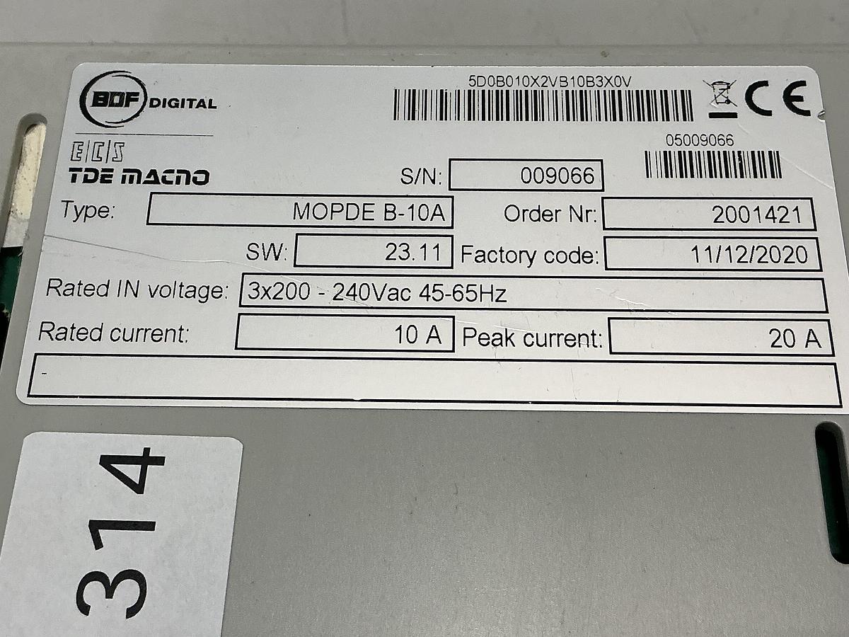 Used TDE MACNO MOPDE B-10A