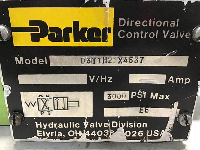 Used PARKER Directional Control Valve D3T1H21X4537 #138480