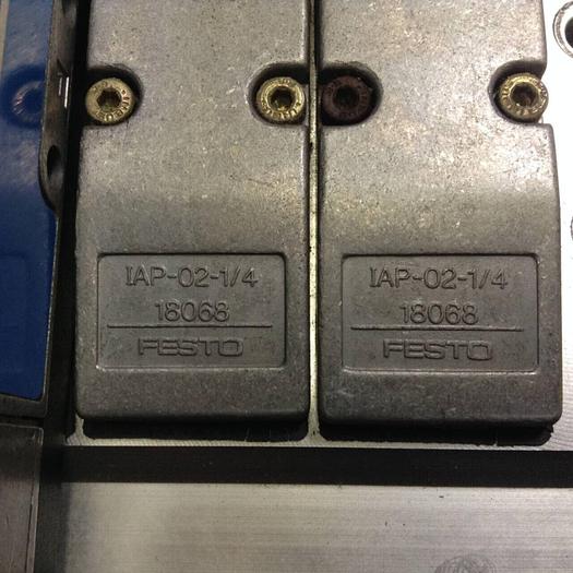 Used FESTO Control Block w/ Valves IIFB-02B-1/4-8-BU Used