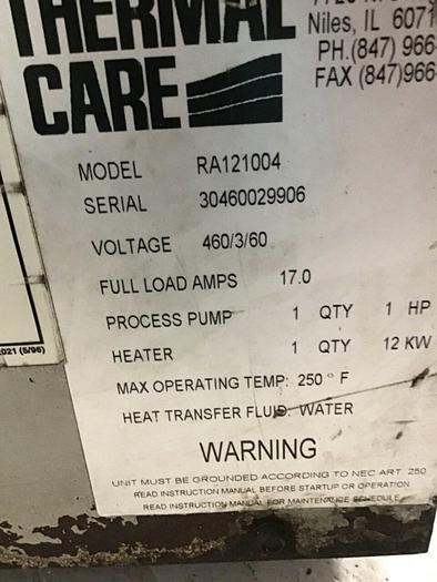 Used THERMAL CARE Thermolator RA121004 Used