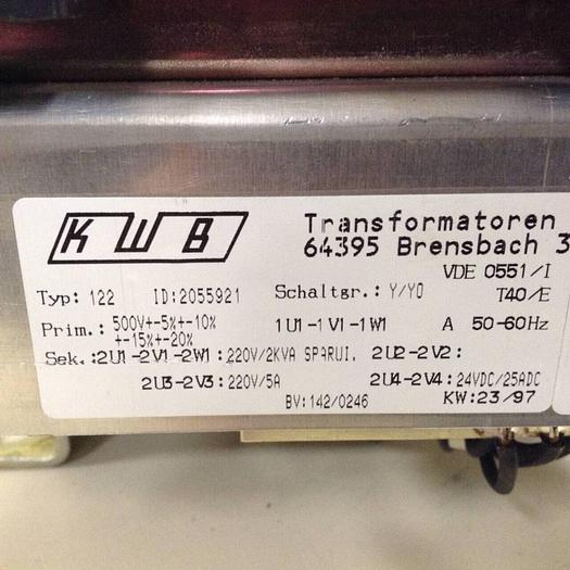 Used KWB Transformer 2055921 #86016