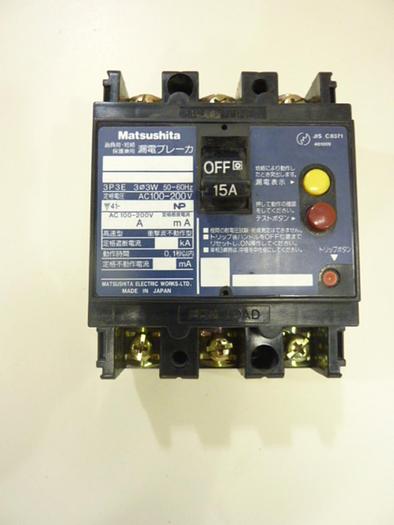 Used MATSUSHITA ELECTRIC 15 Amp Circuit Breaker CONTACT196 #43196