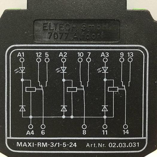 Used ELTECH ENVIRONMENTAL Relay MAXI-RM-3/1-5-24 #92767