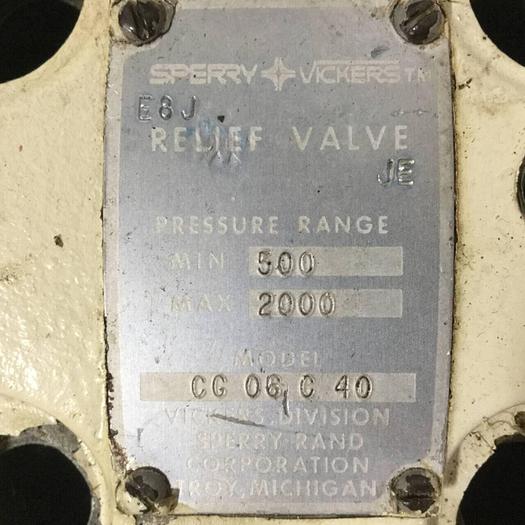 Used VICKERS Relief Valve CG06C40 #91077