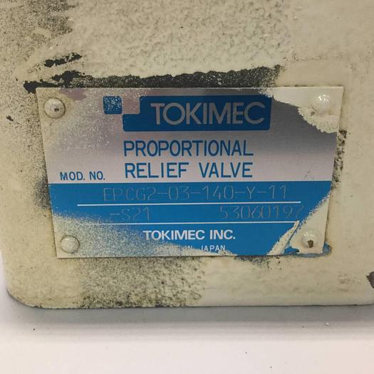 Used TOKIMEC Proportional Relief Valve EPCG2-03-140-Y-11-S21 #95099