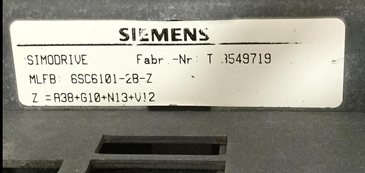 Used SIEMENS Simodrive 6SC6101-2B-Z #105421